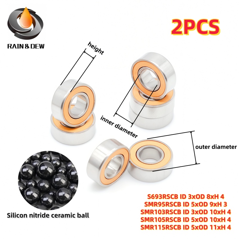 Fly Reel - 2PCS Miniature Ball Bearing 3x8x4 3x10x4