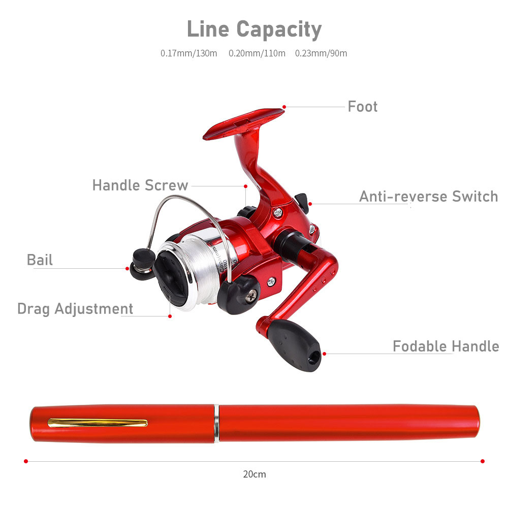 Mini Pen Shape Fishing Rod wit - Penn Reel Fierce ulasan dan harga