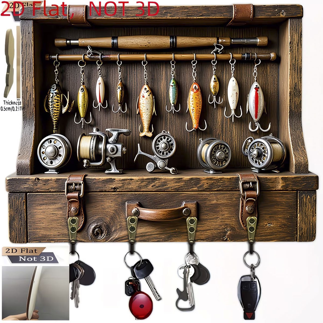 Vintage Fishing Lure Key Hange - Fly Reel ulasan dan harga