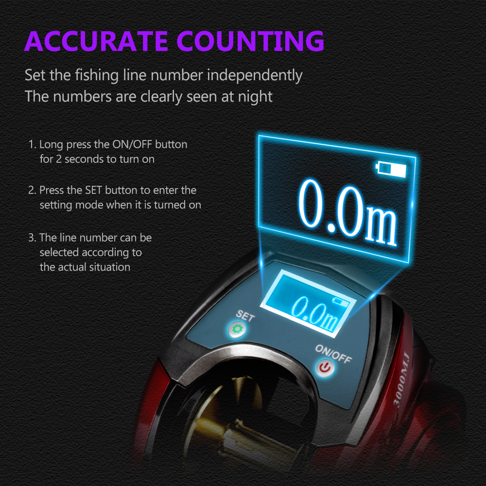 6+1BB Digital Display Electric - Trolling Reel ulasan dan harga